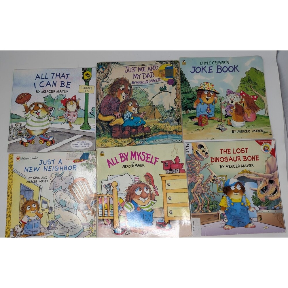 Mercer Mayer Little Critter Lot of 6 Vintage Golden Books Kids Read Aloud Set